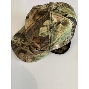 Vintage Advantage Timber Camo Gore-Tex Hat Outdoor Cap Ear Flaps L/XL Hunting